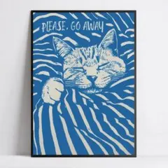 アートポスター　モダン　ネコ　インテリア　リビング　レトロ　北欧　カフェ　A3