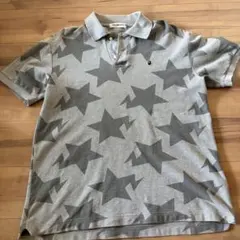 も*な様 A BATHING APE スター柄 ポロシャツ グレー Lのサムネイル