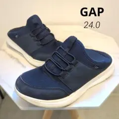 軽量✨GAP ネイビー スリッポン シューズ ゴム紐 スニーカー メッシュ 靴