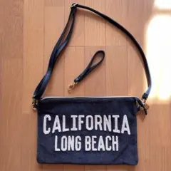 クラッチバッグ　ショルダーバッグ　ブルー