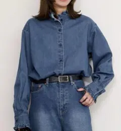 JOURNAL STANDARD relume デニムフリルブラウス