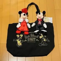 ビッグバンドビート　トートバッグ　ぬいぐるみバッジ　ミッキー　ミニー　ディズニー