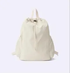 GU ジーユー ソフトナイロンバックパック リュック ホワイトのサムネイル