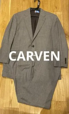必見‼️ 【CARVEN カルヴェン】おしゃれ ビジネススーツ ライトグレーのサムネイル