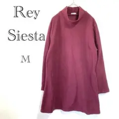 レイシエスタ Rey Siesta ハイネックチュニック M フリース ゆったり