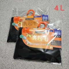 裏起毛タイツ　160デニール　大きいサイズ　4Ｌ　冷え対策　２枚セット