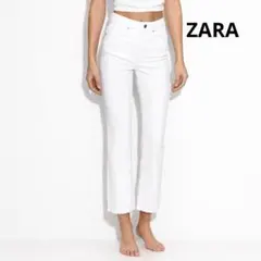 新品未使用 ZARA ザラ ハイウエスト クロップド丈フレアデニム 美シルエット