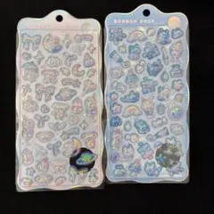 ちゅるきらボンボンドロップシール　そらねこボンボン　わんわんボンボン