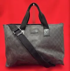 グッチ GUCCI 189669 トートバッグ GG柄キャンバス ハンド 黒 - メルカリ