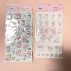 ESTHER BUNNY グリッターシール＆フロッキーシール 2種セット