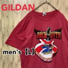 TH92【US輸入】GILDAN(ギルダン)　半袖Tシャツ【メンズL】レッド