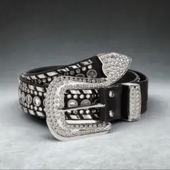 ブリンブリンベルト スタッズライン ベルト ウエスタン ギラギラ 韓国 y2k