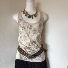 y2k 00s archive goa 総柄タンク　平成ギャル　グランジ　お兄系