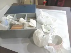 萬宝窯 　茶碗蒸し　五色小花（敷板・陶スプーン付） アラカルトカップセットのサムネイル