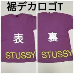 インパクト大 裾STUSSYロゴプリントT