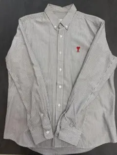 超美品　AMI PARIS アミパリス　ストライプ　シャツ Sのサムネイル