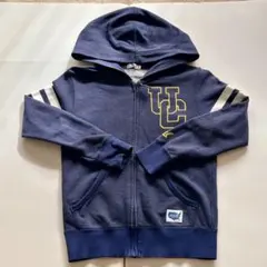 ★ユニクロ★フルジップフード付き★紺系パーカー★140cm★