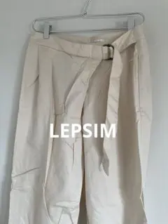 LEPSIM　リプシム　アシンメトリーベルトパンツ　L