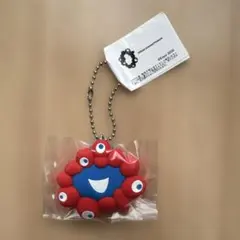 【未使用】大阪関西万博 ミャクミャク顔　ラバー立体ボールチェーンキーホルダー