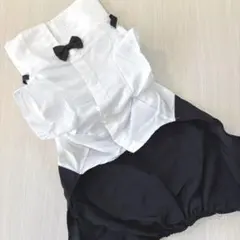 蝶ネクタイがキュート 犬 猫 服 タキシード 燕尾服 (XXLサイズ)のサムネイル