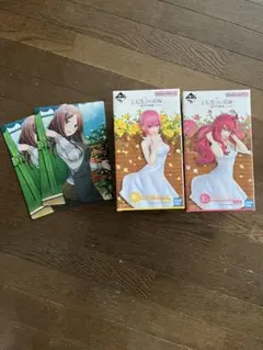 五等分の花嫁　巡りの軌跡　フィギュア×2（A賞　E賞）　ボード（F賞）×2