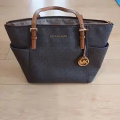 MICHAEL KORS ダークブラウン トートバッグ