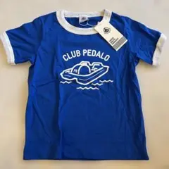 新品未使用タグ付き　プチバトー　船プリントネイビーTシャツ　4ans/104cm