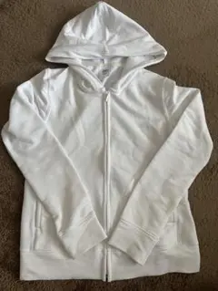 ユニクロ　ドライフードパーカー　S 白