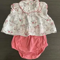 プチバトー　花柄　チュニック　セットアップ　70〜８０センチ