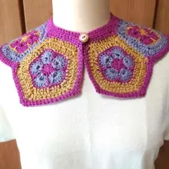 アフリカンモチーフ飾り襟（一品物）