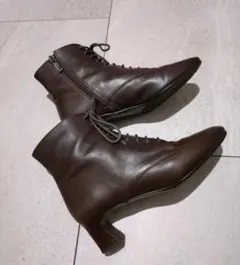 美品 21.5cm 卑弥呼 ヒミコ レースアップブーツ ショートブーツ ブラウン