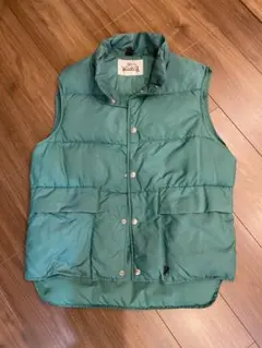 ビンテージ　ウールリッチ　ダウンベスト　グリーン　70年代　白タグ