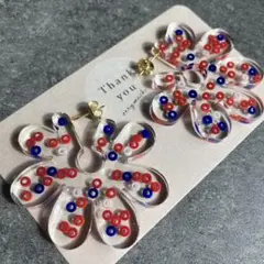【再販】万博カラー　ピアス　No.7