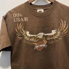 Harley-Davidson Tシャツ 00s USA製 ブラウン
