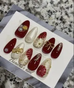 ネイルチップ　成人式　振袖　袴　卒業式　和柄