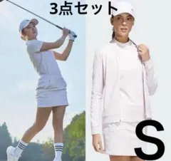 新品✨アディダスゴルフ　上下3点セット　森田遥　ジャケット半袖シャツスカート　S