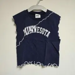 新品 ブリーズ BREEZE 配色ロゴメローTシャツ 90 ネイビーのサムネイル