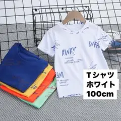 Tシャツ　男の子　ホワイト　100cm