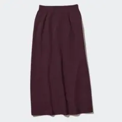 【美品】UNIQLO ユニクロ3Dスフレヤーンスカート ワイン M/Lサイズ