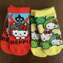 【新品】ハローキティ　ご当地　キッズソックス　大分県　2足セット