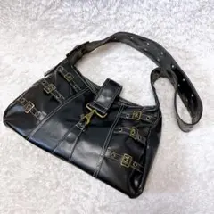 00s y2k archive shoulder bag black