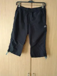 adidas ブラックナイロンパンツ Lサイズ