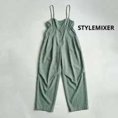 STYLEMIXER 2WAYストリングデザインパンツ サロペット カーキSのサムネイル