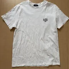 A.P.C. ロゴ刺繍 ホワイト Tシャツ Lのサムネイル