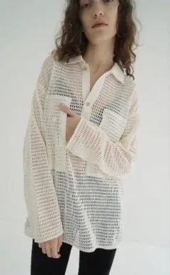 【美品】CLANE MESH POCKET OVER SHIRTS サイズ2のサムネイル