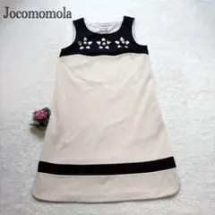 【ホコモモラ Jocomomola】ノースリーブワンピース 花柄 ツートン 40