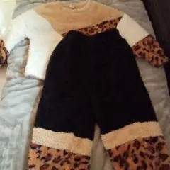 フリースカラーブロックパジャマセット