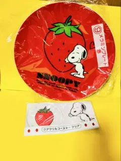 スヌーピーくじ　メラミンプレート　アクリルコースター