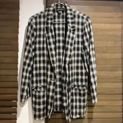 古着 REQUIREMENTS USA製 チェック ジャケット　麻メンズ 14