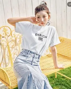 【a✩プロフ必読様】ダーリッチ オープンリボンTシャツ フリーサイズ ホワイト リボンロゴTシャツ – Darich (ダーリッチ)